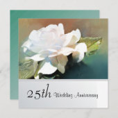 Lovely Tea Rose 25th Wedding Anniversary  招待状 (正面/裏面)