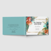 Lovely teal Hibiscus Serenade Paradise ゲストブック (全面)