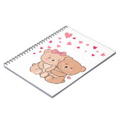 Lovely Teddy Bear Design For Valentine Gift ノートブック (左側)