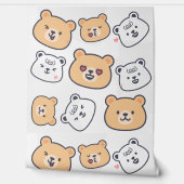Lovely Teddy bear pattern for Your Kid Room 壁紙 (ほどく)