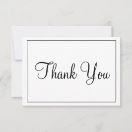 Lovely Thank You Black and White サンキューカード