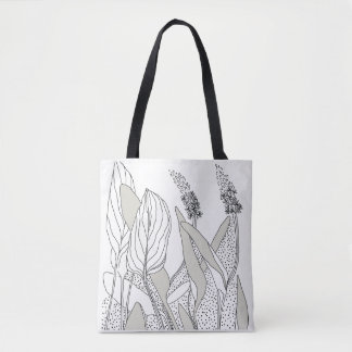 lovely tote with plant illustrations.  トートバッグ