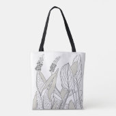 lovely tote with plant illustrations.  トートバッグ (裏面)