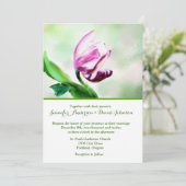  lovely tulip ウェディング カスタム 招待状 水彩画 (スタンド正面)