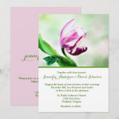  lovely tulip ウェディング カスタム 招待状 水彩画 (正面/裏面)