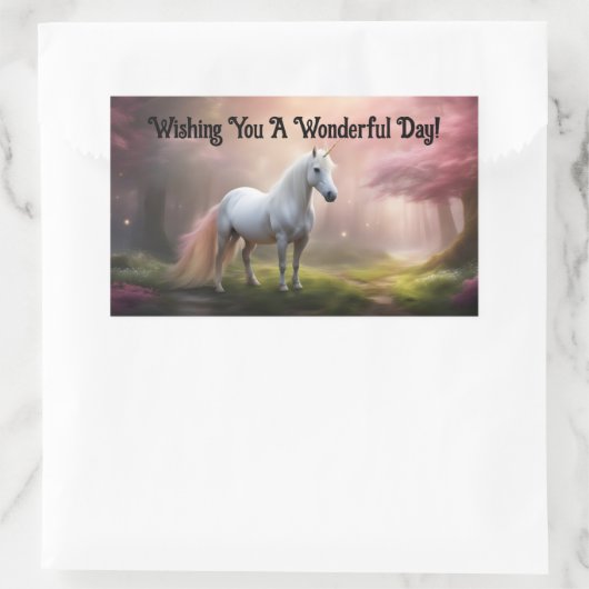 Lovely Unicorn Rectangular Sticker 長方形シール (バッグ)