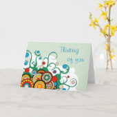 Lovely Urban Circle Art - 考えs of You Card カード (黄色い花)