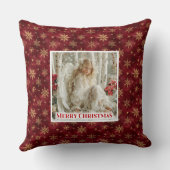 Lovely Vintage Angel Red Gold Festive Christmas  クッション (裏面)