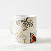 Lovely vintage illustration of butterflies コーヒーマグカップ (正面左)