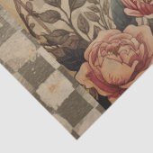 Lovely Vintage Rooster and Flowers Pattern  薄葉紙 (詳細)