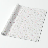 Lovely Watercolor Flower Wrapping Paper ラッピングペーパー (アンロールド)