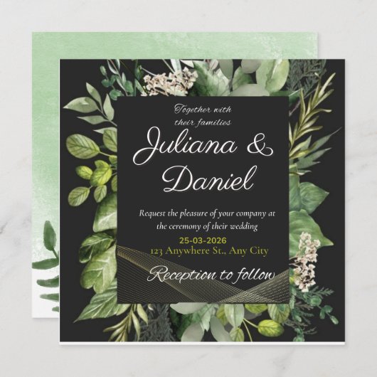 lovely wedding invitation 招待状 (正面/裏面)