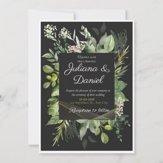 lovely wedding invitation 招待状 (正面)