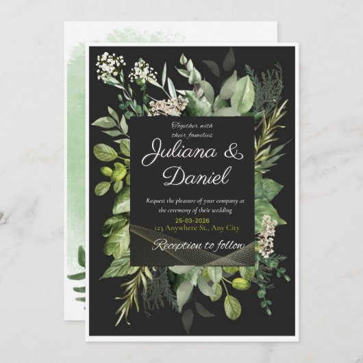 lovely wedding invitation 招待状 (正面/裏面)