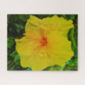 Lovely Yellow Hibiscus Flower ジグソーパズル (横)