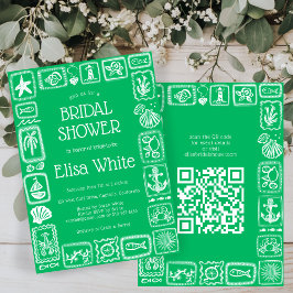 LoveNotes from Sea モダンカスタムブライダルシャワー 招待状