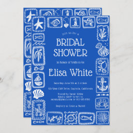 LoveNotes from Sea モダンカスタムブライダルシャワー 招待状