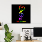 LovePeaceMusic poster ポスター (ホームオフィス)