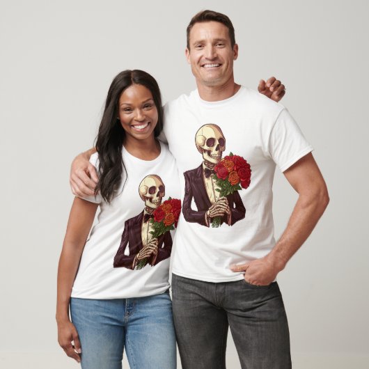 Lover Bones � Funny Romantic Skeleton Tシャツ (ユニセックス)