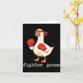 Lover Goose And Fighter Goose, Funny Couple Goose カード (黄色い花)