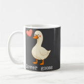 Lover Goose And Fighter Goose, Funny Couple Goose  コーヒーマグカップ (左)