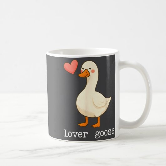 Lover Goose And Fighter Goose, Funny Couple Goose  コーヒーマグカップ (右)