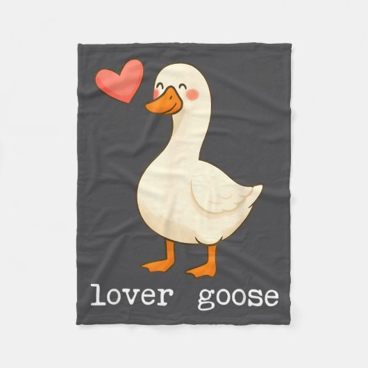 Lover Goose And Fighter Goose, Funny Couple Goose  フリースブランケット (正面)
