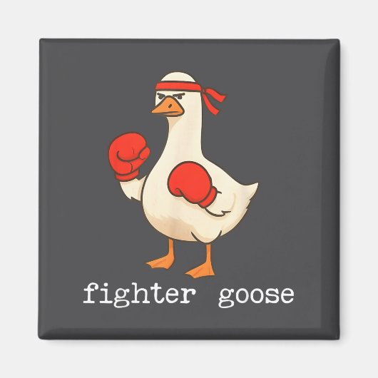 Lover Goose And Fighter Goose, Funny Couple Goose  マグネット (正面)