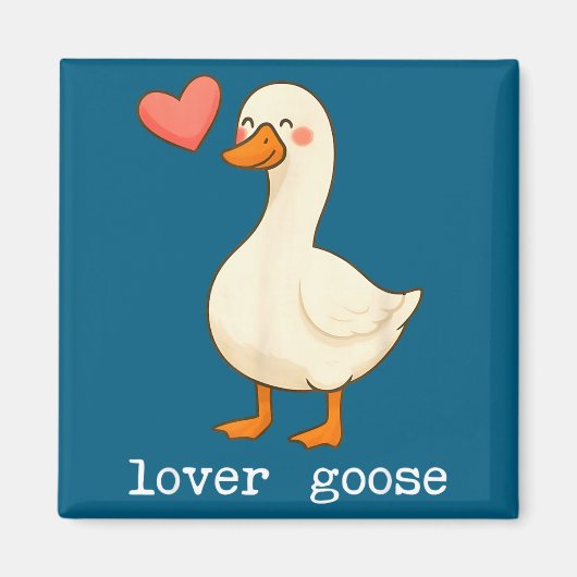 Lover Goose And Fighter Goose, Funny Couple Goose マグネット (正面)