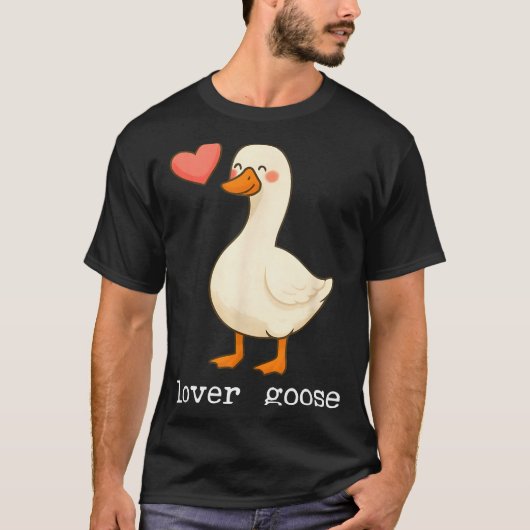 Lover Goose And Fighter Goose, Funny Couple Goose  Tシャツ (正面)