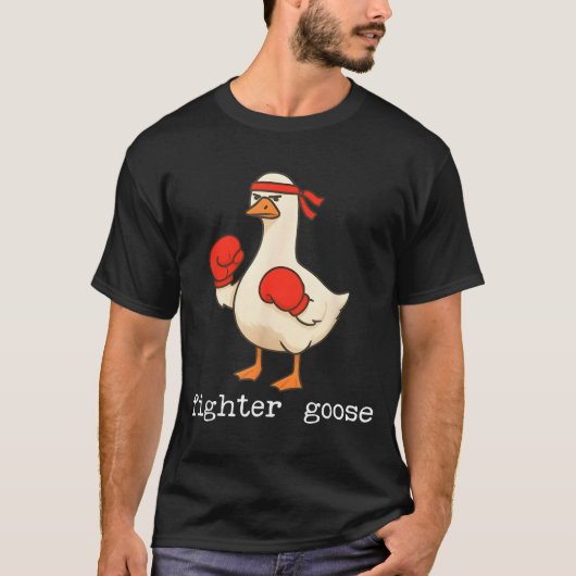 Lover Goose And Fighter Goose, Funny Couple Goose  Tシャツ (正面)