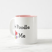 Lover_Iの動物のハート私のプードル ツートーンマグカップ (正面左)