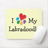 Lover_Iの動物のハート私のLabradoodle マウスパッド (マウス)