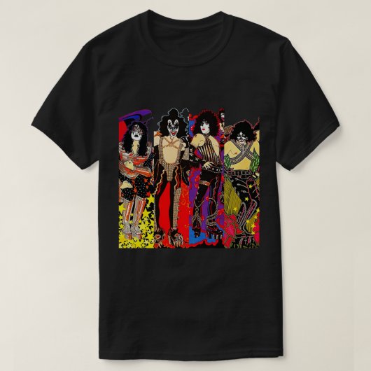 Lover Rock Tシャツ、キスTシャツ、Rock Band Tee、C Tシャツ (デザイン正面)