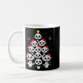 Lover Xmas Panda Christmas Tree コーヒーマグカップ (左)