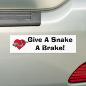 loverattlersは、SnakeAブレーキを与えます! バンパーステッカー (車上)