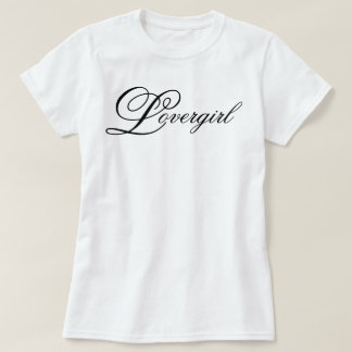 "Lovergirl" 可愛らしく優しい天使のような美しいフォント Tシャツ