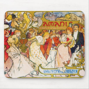 Lovers, Alphonse Mucha マウスパッド