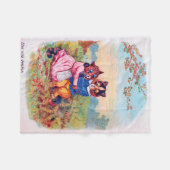 Lovers Cat (Strong Emotion), Louis Wain フリースブランケット (正面(横))