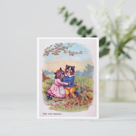 Lovers Cat (Strong Emotion), Louis Wain ポストカード (スタンド正面)