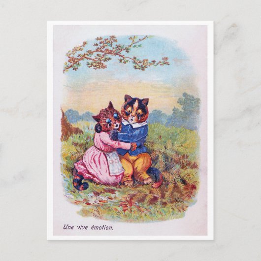 Lovers Cat (Strong Emotion), Louis Wain ポストカード (正面)