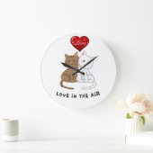 Lovers' Cat Wall Clock ラージ壁時計 (ホーム)