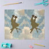 Lovers Couple in the Blue Sky Collage 薄葉紙 (クラフト)