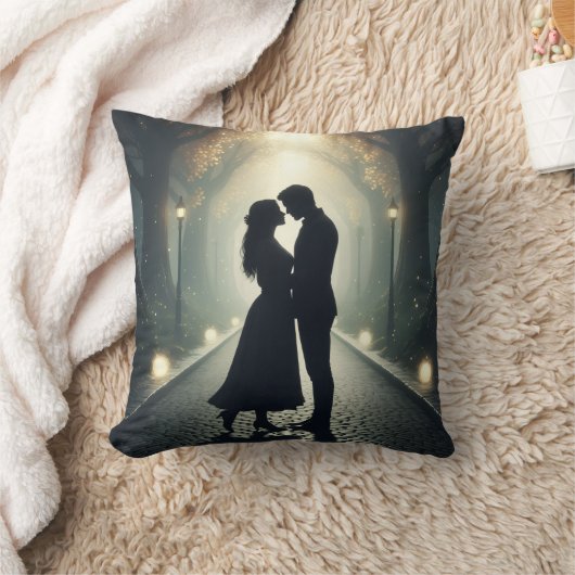 Lovers Cushion Silhouettes at dark クッション (ブランケット)