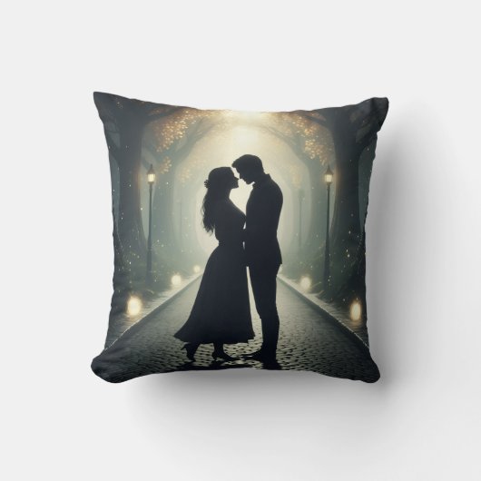 Lovers Cushion Silhouettes at dark クッション (正面)