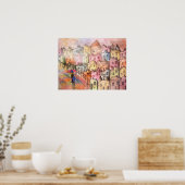 Lovers inイタリアの水彩画ポスタープリント ポスター (キッチン)