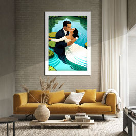 Lovers in the lake フォトプリント