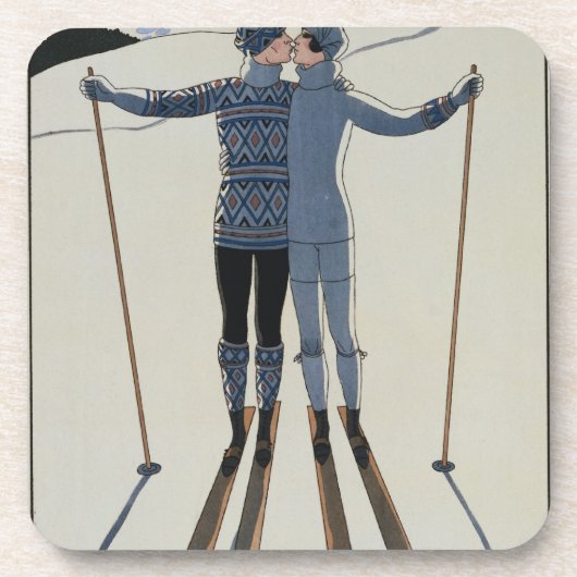 <Lovers in the Snow> ゲオルゲスBarbier著 コースター (正面)