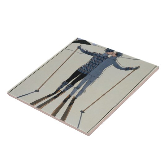 <Lovers in the Snow> ゲオルゲスBarbier著 タイル (側面)