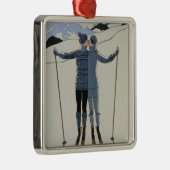 <Lovers in the Snow> ゲオルゲスBarbier著 メタルオーナメント (右)